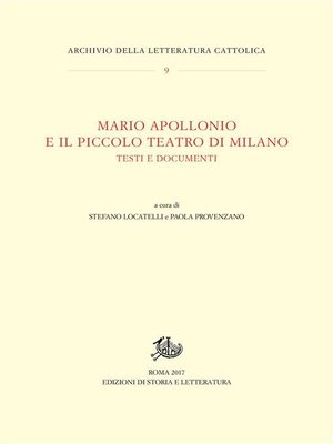 cover image of Mario Apollonio e il Piccolo Teatro di Milano